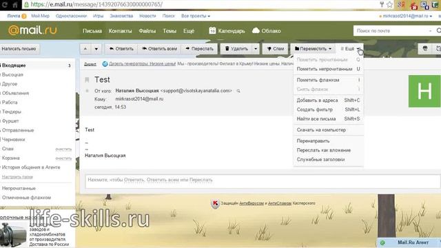 Проверка DKIM-подписи на Mail.ru