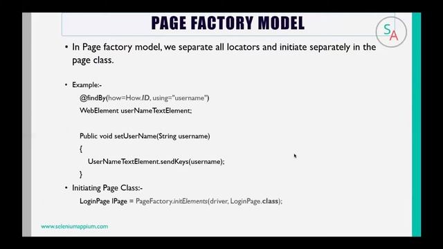 Cucumber Selenium Tutorials - What is Page Factory Model