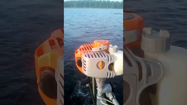 Лодочный мотор Карвер 3.8 с глушителем в воду смотреть онлайн