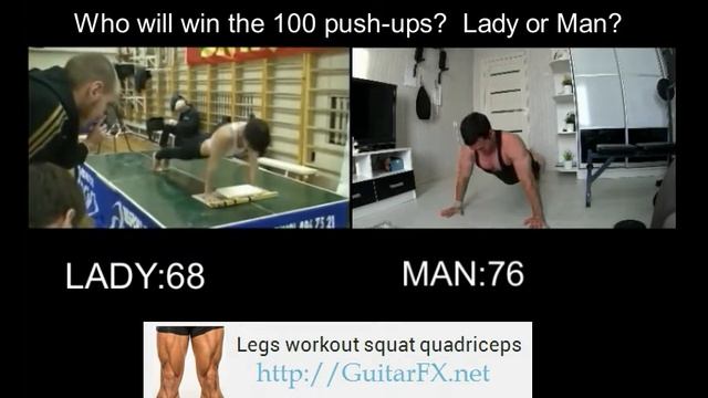 100 push ups reps competition Woman versus Man смотреть онлайн
