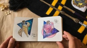 44 иллюстрации по Гарри Поттеру (листаю скетчбук)