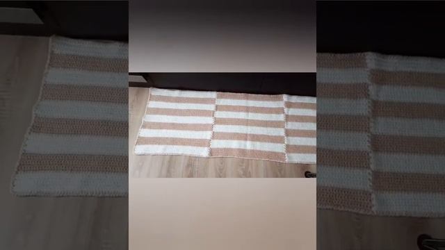 Вязаный ковёр крючком. Вязаная ковровая дорожка крючком. Видео. Вязание крючком.