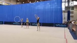 Соревнования с обручем.Буртасы ,Пенза 2019.Мартынова Каролина 2011.Художественная гимнастика