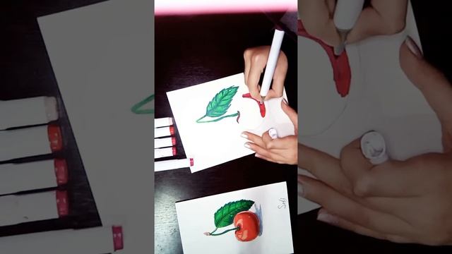 Как нарисовать вишню фломастерами смотреть онлайн