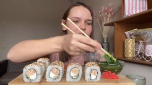 МУКБАНГ РОЛЛЫ ? СУШИ / Mukbang rolls sushi
