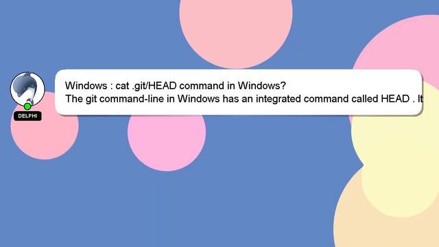 Windows : cat .git/HEAD command in Windows? смотреть онлайн