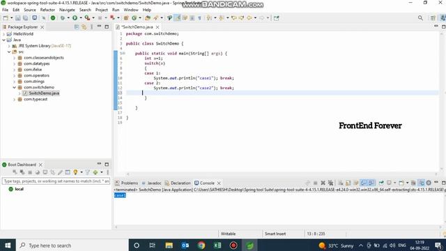 Switch Statement In Java In Tamil | Java Spring Boot Tutorial For Beginners In Tamil | смотреть онлайн