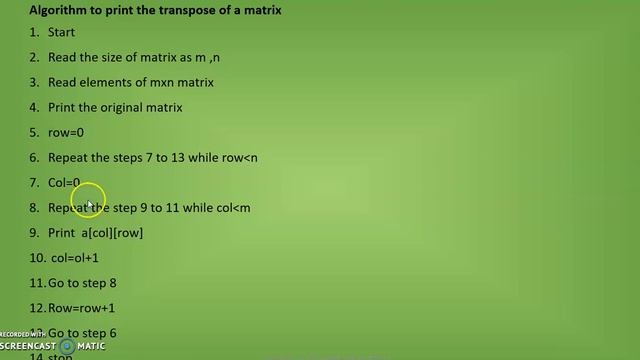 Matrix Transpose смотреть онлайн