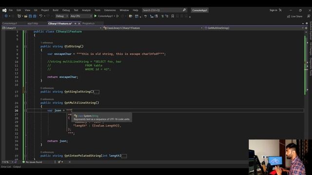 csharp 11 raw literal string | Handle raw string in csharp dotnet | string literal vs raw string