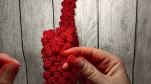 Мастер-класс красная сумка из бусин шамбала ежевика