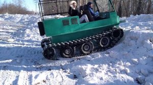 обзор вездеход на гусеницах своими руками  ( Мечта) покатушки.