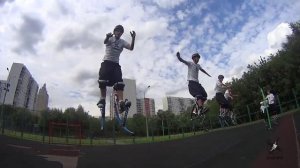Бокинг команда "hooliGANGS" Московские джамперы.Шоу на джамперах