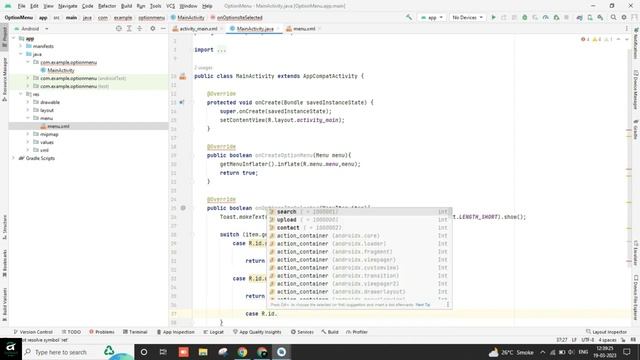 Option Menu in Android Studio - Java || Android Alians || Hindi смотреть онлайн