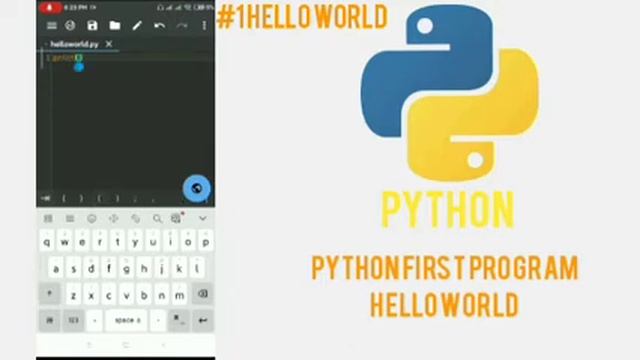 My First Program in Python (Hello world!)