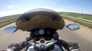BMW K1300S гоняем по мосту и попытка набрать 300 км/ч.