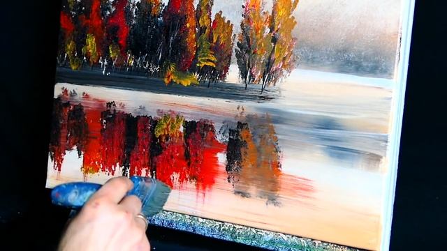 MORNING FOG | SIMPLE ACRYLIC PAINTING by Dranitsin смотреть онлайн