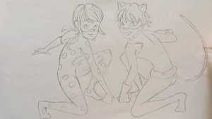 Как нарисовать Леди Баг и Супер-Кота / Drawing Miraculous Ladybug & Cat Noir