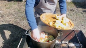ХАШЛАМА КАВКАЗКОЕ БЛЮДО В КАЗАНЕ НА КОСТРЕ