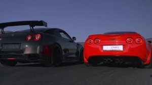 Chevrolet Corvette и Nissan GTR под музыку