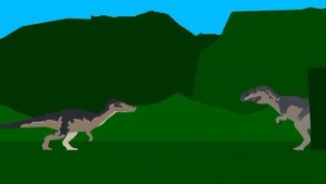 allosaurus vs baryonyx // dinosaur battle // stick nodes pro animation