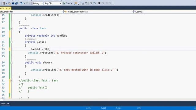What is the use of private constructor ? смотреть онлайн