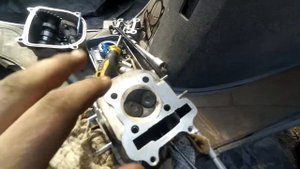 Выездной ремонт скутера OMAKS 150cc  -замена поршневых колечек