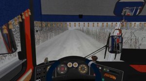 Omsi 2 Пред Рождественский маршрут на карте Мичурино, автобус Ikarus 256