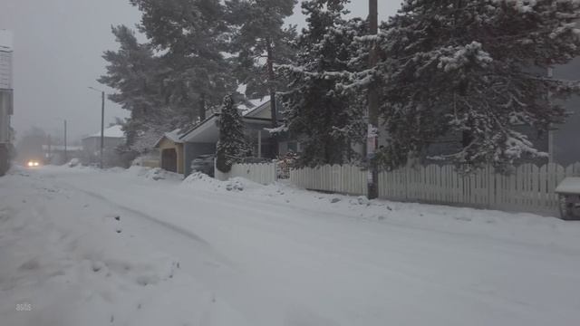 Snowfall Walk in Tampere Finland?Pispala - Beautiful residential area near the city center