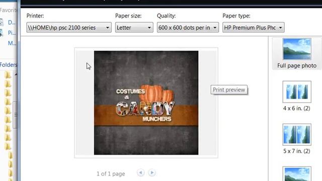 Printing Digital Scrapbooking Layouts with Windows Photo Gallery