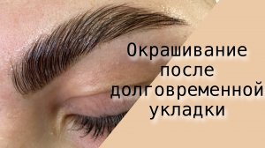 Окрашивание бровей после долговременной укладки. Как прокрасить кожу и не затемнить волос.mp4