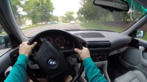 BMW e34 540i 6 speed manual POV driving and walkaround!