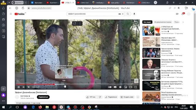 Гипотеза объясняющая эффект Джанибекова - В.Н.Власов 2023 - Глобальная волна