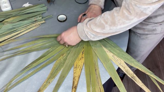 Пальмовые листья покраска handmade palm How to make a palm leaf 手工纸棕榈叶 Cómo hacer hojas de palma