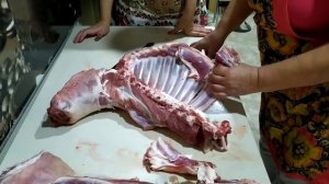 разделка бараньей туши ПО ДЕРЕВЕНСКИ