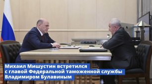 Михаил Мишустин встретился с главой Федеральной таможенной службы Владимиром Булавиным