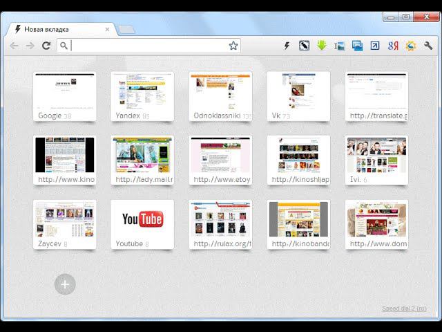 Расширение Speed Dial 2 ru для Google Chrome