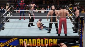 Sin Cara, Kalisto, SpiderMan and Rey Mysterio vs Andre The Giant, Braun Strowman, Big Show and The