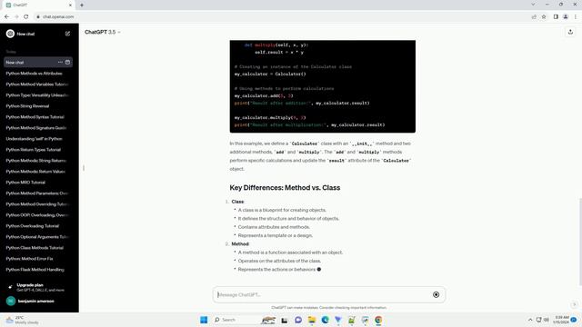 python method vs class