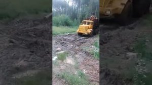 Питерский Кировец -Трехосный Монстр Лесник Друг лесовозов вылезает из леса. Рама 9.0 метров
