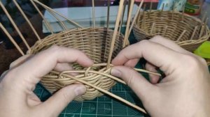 Мастер-класс по плетению круглой шкатулки с ушками из бумажной лозы