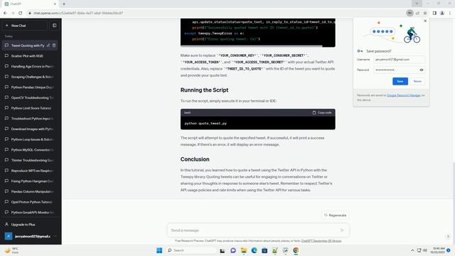 Quote a tweet with Twitter API by using Python смотреть онлайн