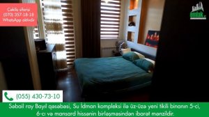 Bayılda əşyalarla Eksklüziv TRİPLEX mənzil 163 000 AZN (055) 811-33-03