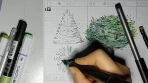 Урок 17. Рисуем ель Picea Glauca. ?Серия: Шпаргалка хвойных. Ландшафтный скетчинг. Gardensketch ?