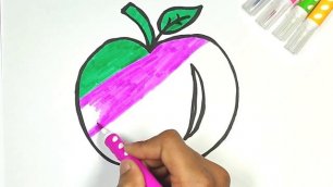 Рисование яблоко для детей