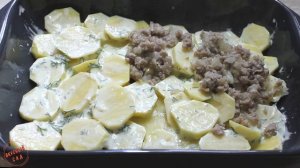 Невероятно нежная и вкусная запеканка из кабачков с картофелем и мясным фаршем / zucchini casserole
