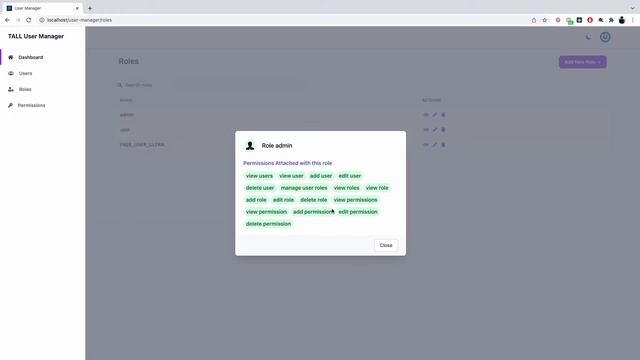User Roles Permissions manager using TALL stack смотреть онлайн