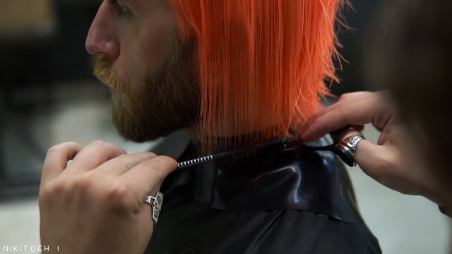 LONG HAIR MEN'S HAIRCUT, summer hair makeover tutorial by NIKITOCHKIN