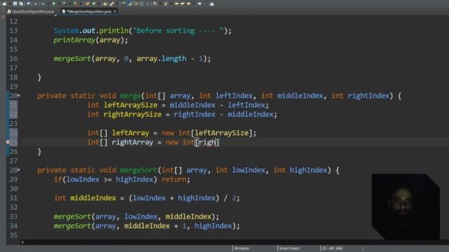 Merge Sort Algorithm in Java code like a pro with Source easy way смотреть онлайн