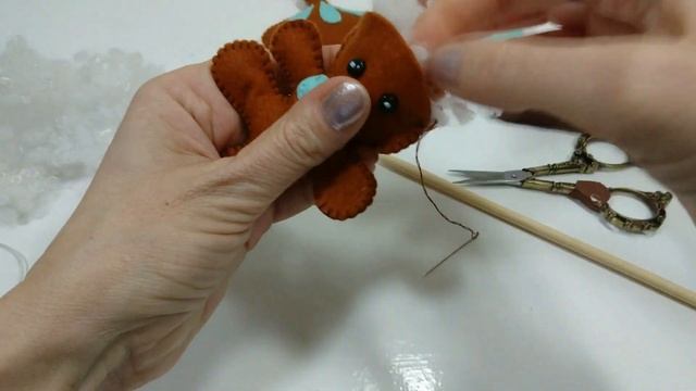 DIY. Имбирные пряники из фетра. Новогодние игрушки своими руками МАСТЕР КЛАСС. Christmas crafts смотреть онлайн