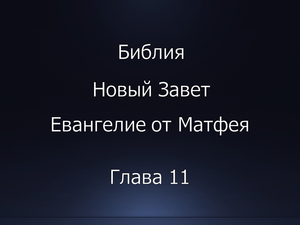 Библия. Новый Завет. Евангелие от Матфея, глава 11.